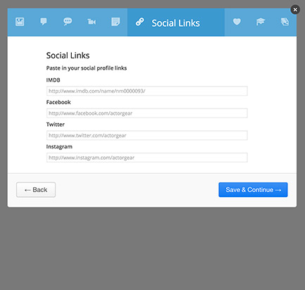 Social link form